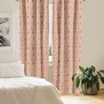 thumbnail image 2 of Ambesonne But First Coffee Window Curtains, Line Drawing Items, Each 28" W x 95" L, Pastel Pink Pastel Brown, 2 of 4
