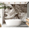 thumbnail image 3 of Tiptophomedecor Abstract Wallpaper Wall Mural - Black Lady, 3 of 7