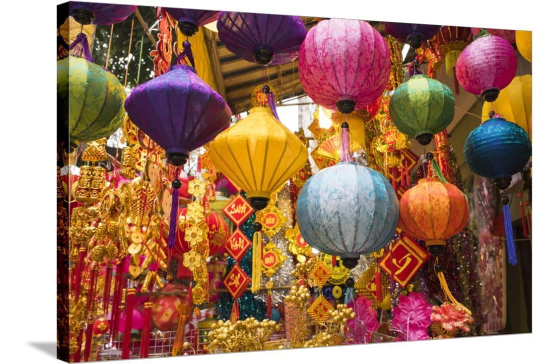 Vietnam, Hanoi. Tet Lunar New Year, Holiday Decorations