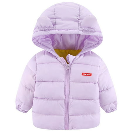 

Toddler Kids Baby Boys Girls Winter Warm Jacket Outerwear Letter Bear Ears Coats Hooded Padded Outwear