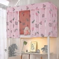 thumbnail image 2 of Printed Dormitory Bed Curtain With Rope & Clasp College Single Bed Shade Cloth For 4/4.5 Inch, 2 of 5