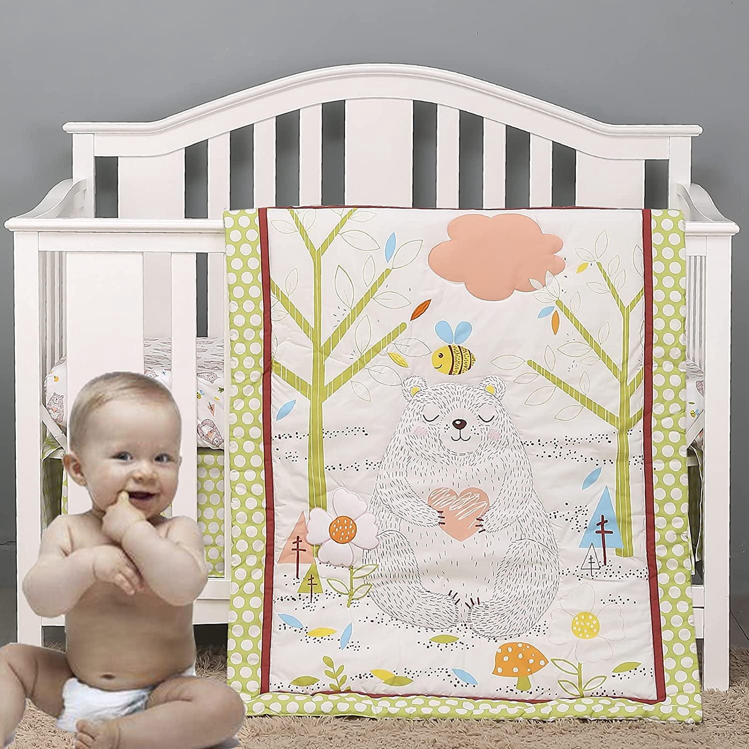 CPDD Baby Crib Bedding Set Boys Jungle 
