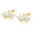 Gold, variant on Marquise CZ Flat Back Earrings for Cartilage Helix Tragus Lobe 18g 6mm Post Sterling Silver 1 pair by Ginger Lyne