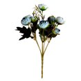 thumbnail image 1 of Inteprter Flores de rosas artificiales de seda, ramo de boda Floral, decoraciones para el hogar y fiestas Flores artificiales azul, 1 of 4