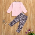 thumbnail image 5 of Seyurigaoka Autumn kids Clothing Suit Girls Fashion Love long-sleeved Shirt + Leopard Print Trousers Love Embroidered Leopard Print Shirt Sets, 5 of 6
