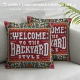 thumbnail image 3 of GOSMITH Welcome to The Backyard Throw Pillow Case, Backyard Porch Bench Decor, Backyard Decor, Housewarming Gifts, Backyard Rules Pillows Cover for Sofa Couch Bed, 3 of 5