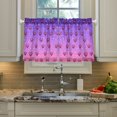 thumbnail image 2 of Yayeee Kitchen Curtains Light Filtering 27"x24" Rod Pocket Short Cafe Window Panel, Pixel Love, 2 of 7