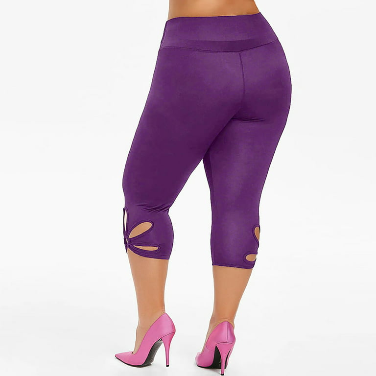 CAICJ98 Womens Fall Fashion 2023 Women's Extra Long Yoga Leggings with  Pockets Over The Heel Stacked Legging Barre Dance Pants Purple,XL