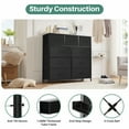 thumbnail image 7 of TINKLE WELL 9 Drawer Fabric Storage Dresser, Wide Foldable Bins for Easy Organization, Perfect for Closet, Bedrooms, Hallways, Black, 7 of 7