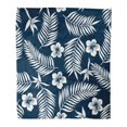 thumbnail image 1 of ASHLEIGH Throw Blanket 58x80 Inches Black Beach Hand Drawn Hawaiian Tropical Floral Pattern Colorful Surfing Abstract Aloha Beautiful Beauty Warm Flannel Soft Blanket for Couch Sofa Bed, 1 of 1