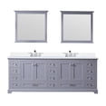 thumbnail image 2 of Dukes 84 in W Dark Grey Double Vanity, Cultured Marble Top, Faucet Set, and 34 in Mirrors, 2 of 8