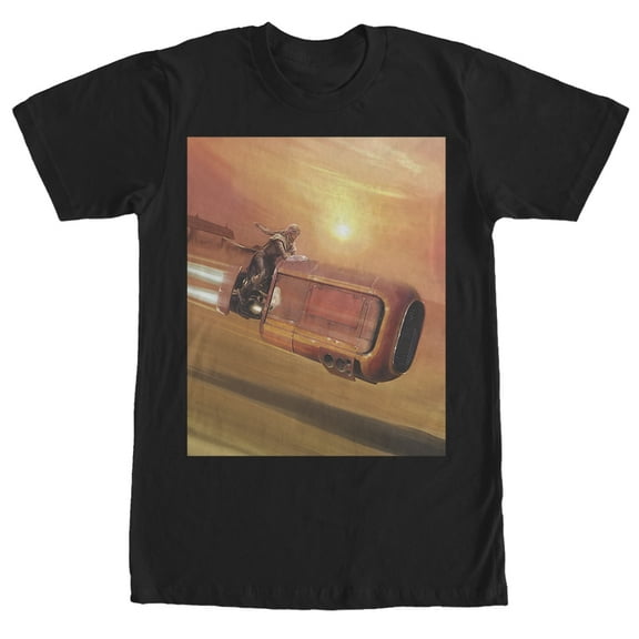 Men's Star Wars The Force Awakens Rey Speeder Landscape  Graphic Tee Black Large