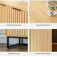 thumbnail image 5 of EYYTHUNG Fluted Mordern Accent Sideboard Buffet Storage Cabinet , Wooden Credenza with Adjustable Shelves, 5 of 8