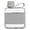 Grey, variant on Slim Flat Water Bottle with Silicone Anti- Sleeve Portable Leak Proof Square Water Bottle with Carry Loop for School Work Cycling Fitness Travel Outdoor 10.82oz