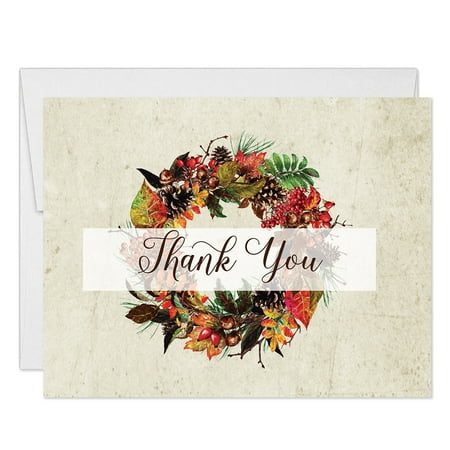 Thanksgiving Holiday Dinner Thank You Cards with Envelopes ...