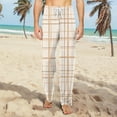 thumbnail image 2 of JGNGSHN Men’s Plaid PJs Pants, Loose Fit Lounge Bottoms with Drawstring Waist and Pocket, Straight Leg Soft Sleepwear Pants, 2 of 8