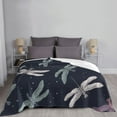 thumbnail image 5 of XMXT Flannel Throw Blanket for Couch, Flat Dragonfly Painting Bed Sofa Decor Blankets for Home Bedroom, 50 x 40 inches, 5 of 9