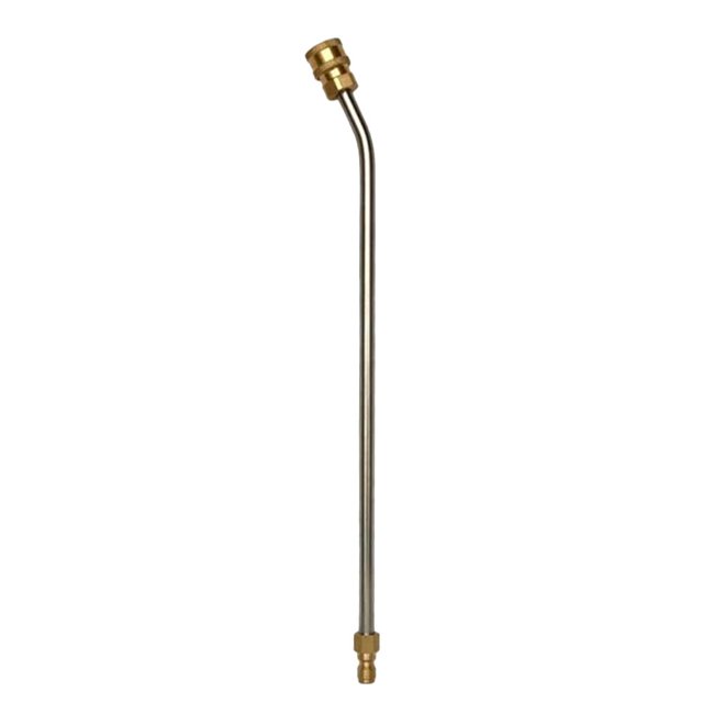 LNGOOR Barre d'Extension de Lance de Pulvérisation de Laveuse de Voiture à Haute Pression Incurvée à 30 Degrés 1/4” Connexion Rapide Perche d'Extension de Lance de Remplacement pour Nettoyage de la Maison et de la Voiture Irrigation Agricole (35 cm)