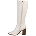 thumbnail image 2 of Journee Signature Womens Genuine Leather Tamori Extra Wide Calf Square Toe Inside Zip Knee High Boots, 2 of 8