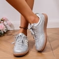 thumbnail image 2 of Rokment Women's Vintage Leopard Running Skate Shoes Comfortable Casual Color Block Lace up Low Top Walking Flat Tennis Sneakers Outdoor Athletic Trainers, 2 of 6