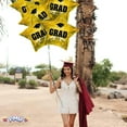 thumbnail image 2 of PMU Grad Congrats Star 18in Mylar Balloon Gold Pkg/10, 2 of 7