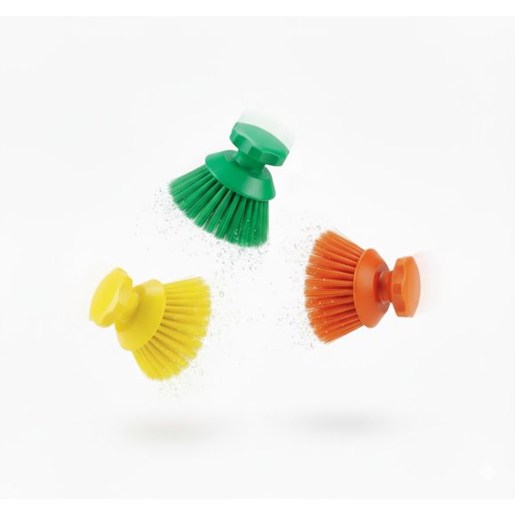 Cepillo De Mano Redondo Para Tallar Piso Brushtech Fibra Pbt Tallar 3pack