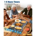 thumbnail image 2 of Food Warming Mat Extra Large, Rapid Heating Electric Warming Tray with 9 Temp Setting and 6 Hours Timer,Foldable Warming Trays for Food, Portable Foo, 2 of 6