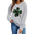 thumbnail image 4 of Wo-Fusoul Chandail pour Femmes, chandail à Manches Longues Col Rond, Haut Décontracté Imprimé pour la Saint-Patrick, Design Sans Capuche, 4 of 6