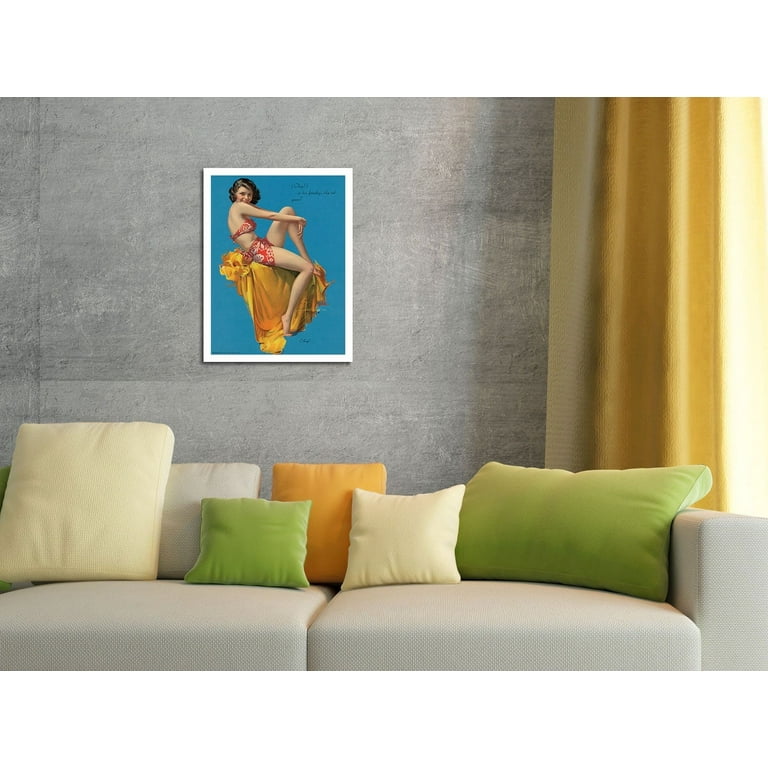 O Kay! - Hawaiian Pin Up Glamour Girl - Vintage Pin Up Girl Print