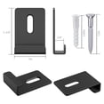 thumbnail image 2 of 10Pcs Metal Mirror Clips Wide Channel Mirror Hanger Clip Kit Large Heavy Retainer Clips for Mirrors with Screw Clips, 2 of 5