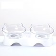 thumbnail image 1 of Cuencos para perros y gatos, cuencos dobles con platos elevados para gatos con una inclinación de 15°, cuencos elevados para mascotas con base de goma antideslizante para gatos o perros, 1 of 6
