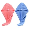 thumbnail image 1 of Paquete de 2 toallas de microfibra para envolver el cabello, turbante de secado rápido, toalla para envolver el cabello suave y súper absorbente, 1 of 5