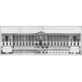 thumbnail image 2 of Blondel, Jacques Francois 32x14 Black Ornate Wood Framed with Double Matting Museum Art Print Titled - Louvre, Principal Facade, 2 of 4
