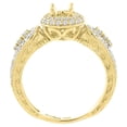thumbnail image 3 of 14K Yellow Gold Natural Morganite & Diamond Halo Ring Round 5 mm, size 9.5, 3 of 4