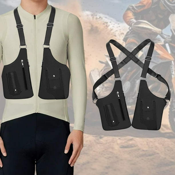 Bolso tipo cartera con correas ajustables para el hombro y elegante bolso para teléfono móvil Negro