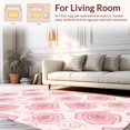 thumbnail image 2 of ODIKA 6' Machine Washable Non-Slip Area Rug, Elegant Rose Inspired Design with Detailed Petals and Swirls High Traffic Rug, Pink, 239186, 2 of 5