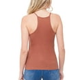 thumbnail image 5 of Made by Olivia Women's Basic High Halter Neck Sleeveless Ribbed Racerback Tank Top, 5 of 6