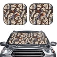 thumbnail image 2 of Naloa Vector Butterflies 2 Piece Foldable Car Sun Shades, Car Windshield Sunshade, Front Window Sunshade for Car, Truck, SUV - Small, 2 of 7