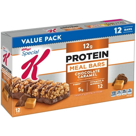 Eas Myoplex Diet Bars - Kellogg's Special K Protein Meal Bar, Chocolate Caramel, 12g Protein, 12 Ct