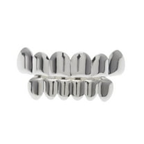 DESIGNICE 1 Set Men Women Gold Plated Hip Hop Teeth Grillz Top Bottom Grill Teeth