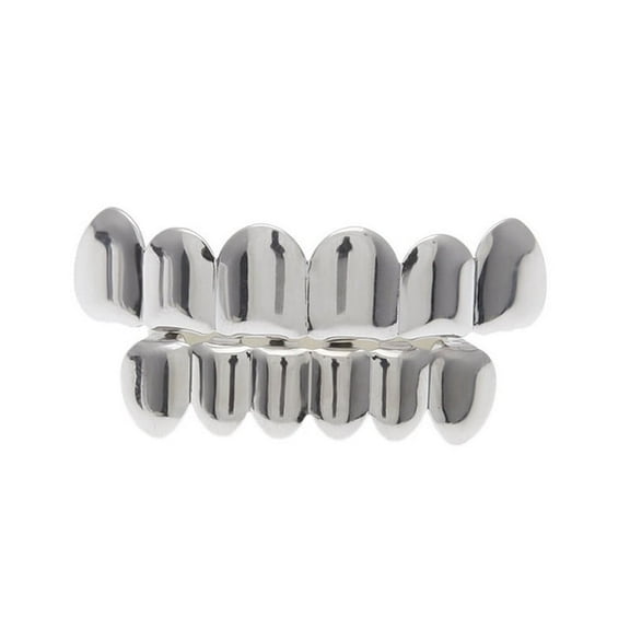 DESIGNICE 1 Set Men Women Gold Plated Hip Hop Teeth Grillz Top Bottom Grill Teeth