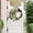 T, variant on White Tulips Monogram Initial Front Door Wreath 14.5inch Rattan Wreath with Jute Bow White Letters Decorative Farmhouse Style Rustic Door Decor for Wedding Party, Mother' S Day & Father's Day, T