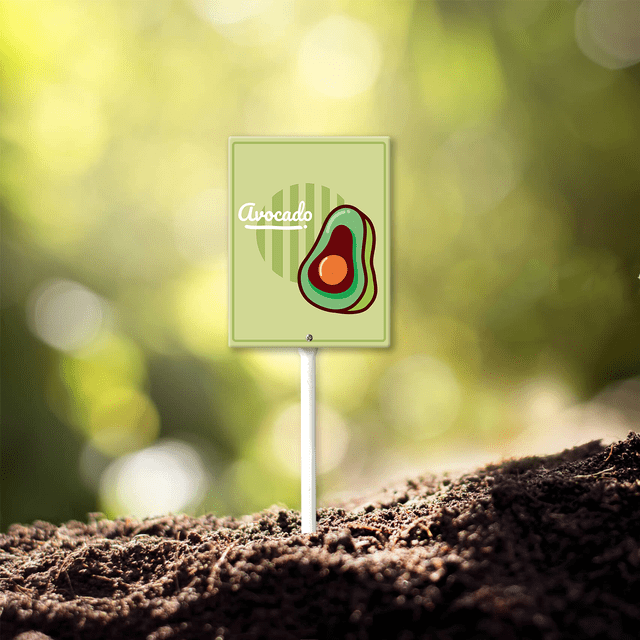Eveokoki Vegetable Signs For Garden With Stake Avocado Yard Sign Vegetable Garden Label Stakes Plant Markers For Outdoor Plants Waterproof 8x12inch Nursery Garden Fruit Outdoor Sign