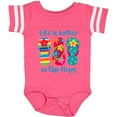 thumbnail image 3 of Inktastic Life is Better Flip Flops Girls Baby Bodysuit, 3 of 5