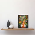 thumbnail image 4 of Lush Garden Path with Hens and Colourful Blooms Artwork Framed Wall Art Print A4, 4 of 5