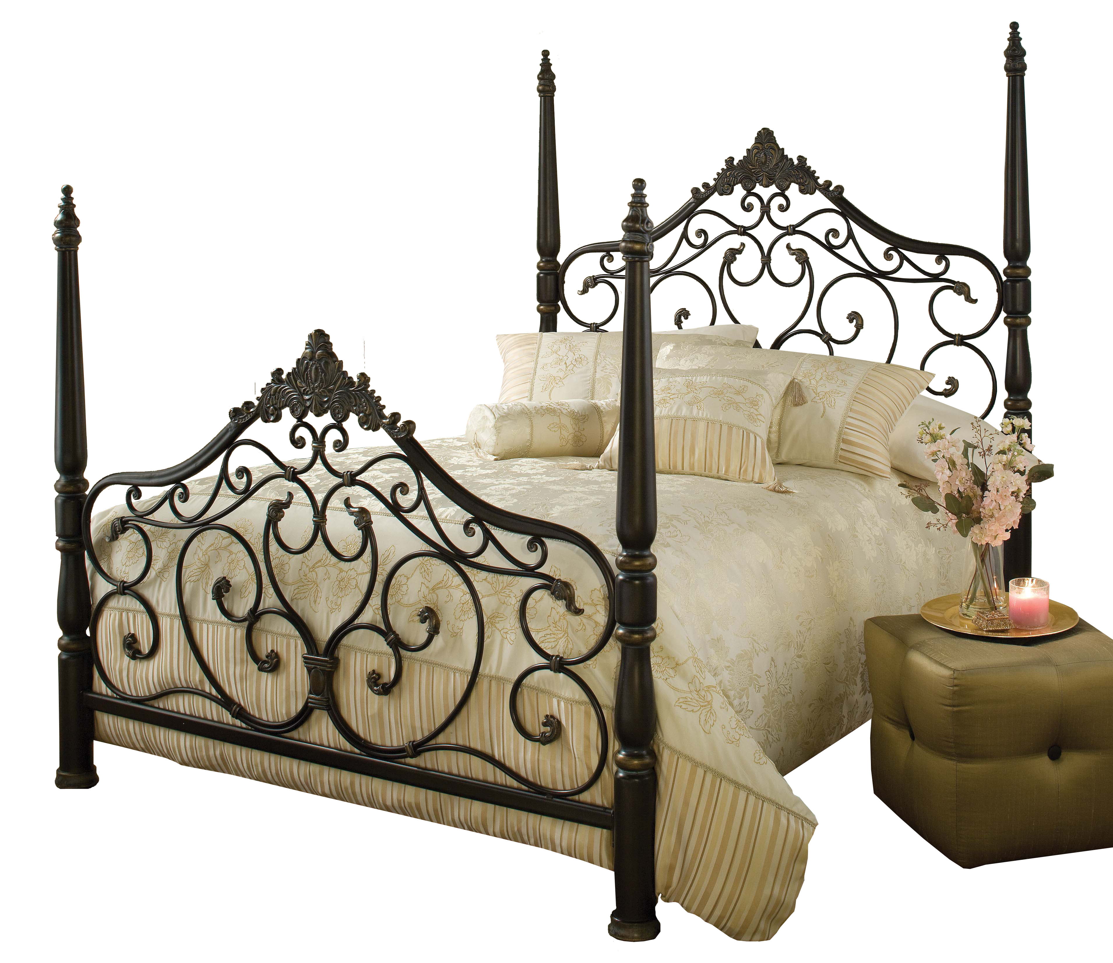 Hilale Parkwood Victorian Metal, Victorian King Bed