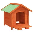 thumbnail image 4 of vidaXL Dog Kennel Brown 25.6"x25.6"x24.2" Solid Wood Pine, 4 of 7