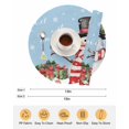thumbnail image 6 of 15 Inch Round Placemats Set of 6, Light Blue Snowman Christmas Non Slip Heat Insulation PP Table Mats, Winter Snowflake Xmas Gifts Washable Place Mats for Kitchen Dining Party Table Decor, 6 of 7