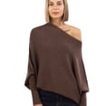 thumbnail image 5 of Suéter de color sólido europeo y americano Suéteres para mujer Suéteres casuales de invierno Suéteres holgados de color sólido Tops sexys, 5 of 5