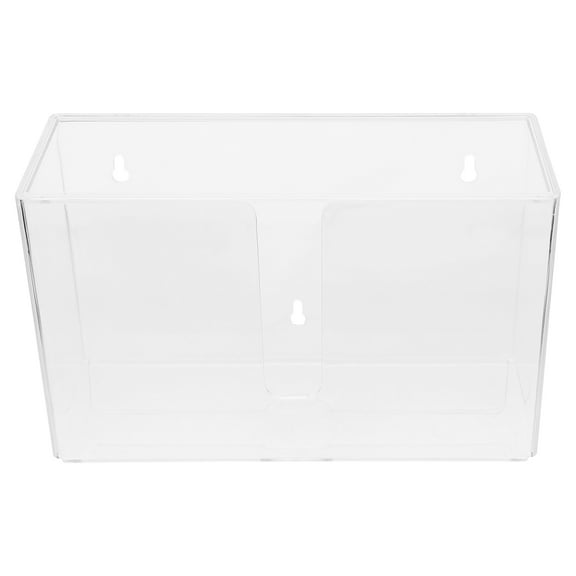 OFFIGAM 1Pcs Modern Plastic Rectangular Paper Towel Holder for Bathroom Wall Mount Clear Transparent 11.3x6.5x4.3in